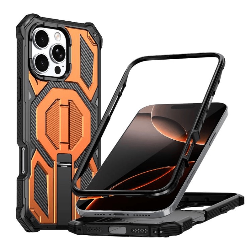 IPhone Magnetic Case With Hidden Stand Shockproof Protection 5