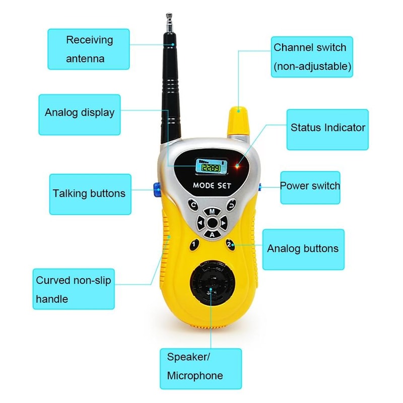 Kids Adventure Walkie Talkie Set Portable Two Way Radio Toy For Outdoor Play 4
