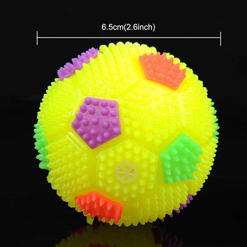 Interactive LED Dog Ball Toy Glow Bounce Durable Rubber Fetch Ball for Active Pets