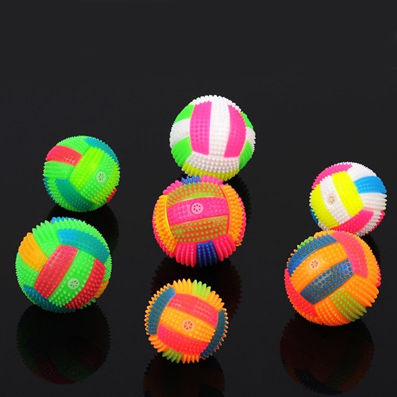 Interactive LED Dog Ball Toy Glow Bounce Durable Rubber Fetch Ball for Active Pets