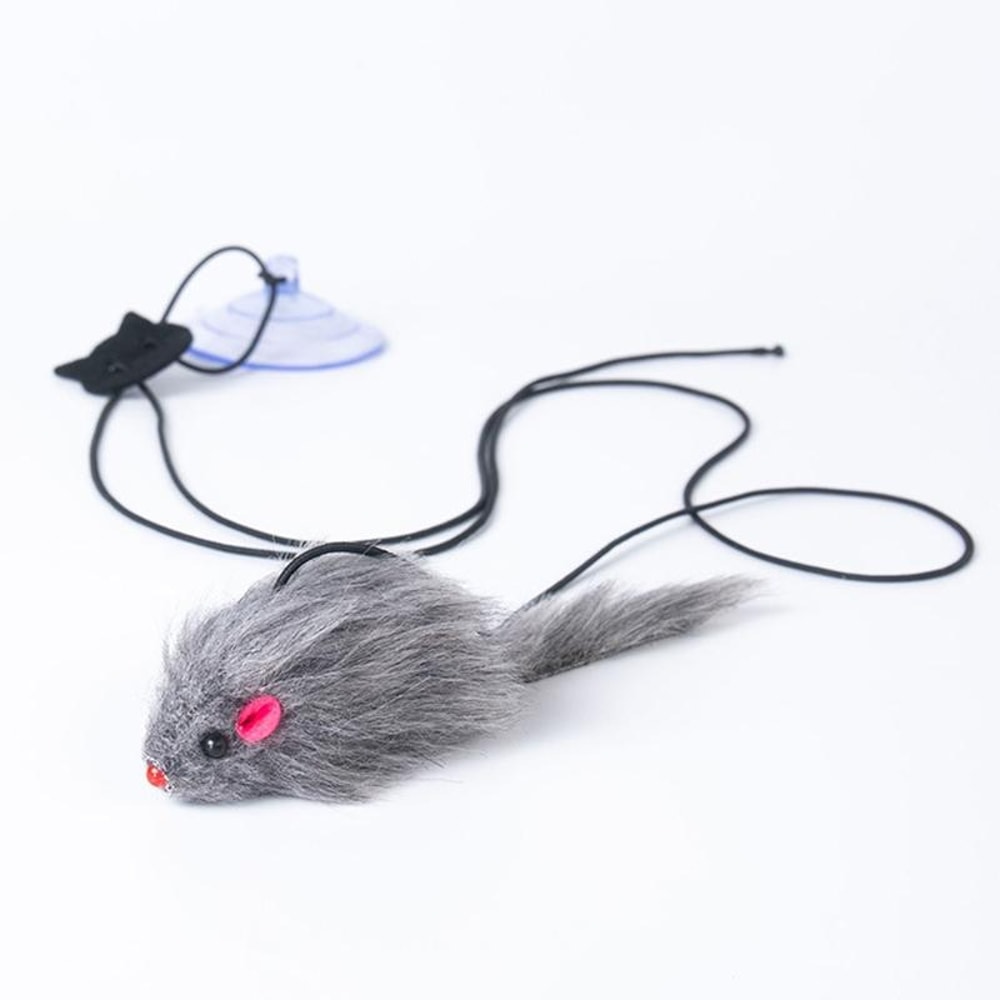 Interactive Hanging Cat Toy With Suction Cup And Adjustable Elastic Teaser Wand 0
