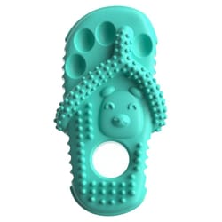 durable dog chew toy for teeth cleaning tpr slipper bite toy