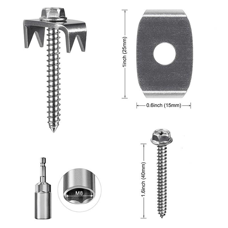 Reusable Fence Staples Kit Rustproof Metal Fasteners For Wire Fencing 1