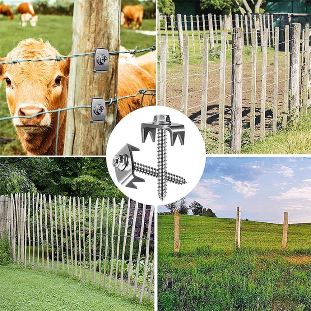 Reusable Fence Staples Kit Rustproof Metal Fasteners For Wire Fencing 5