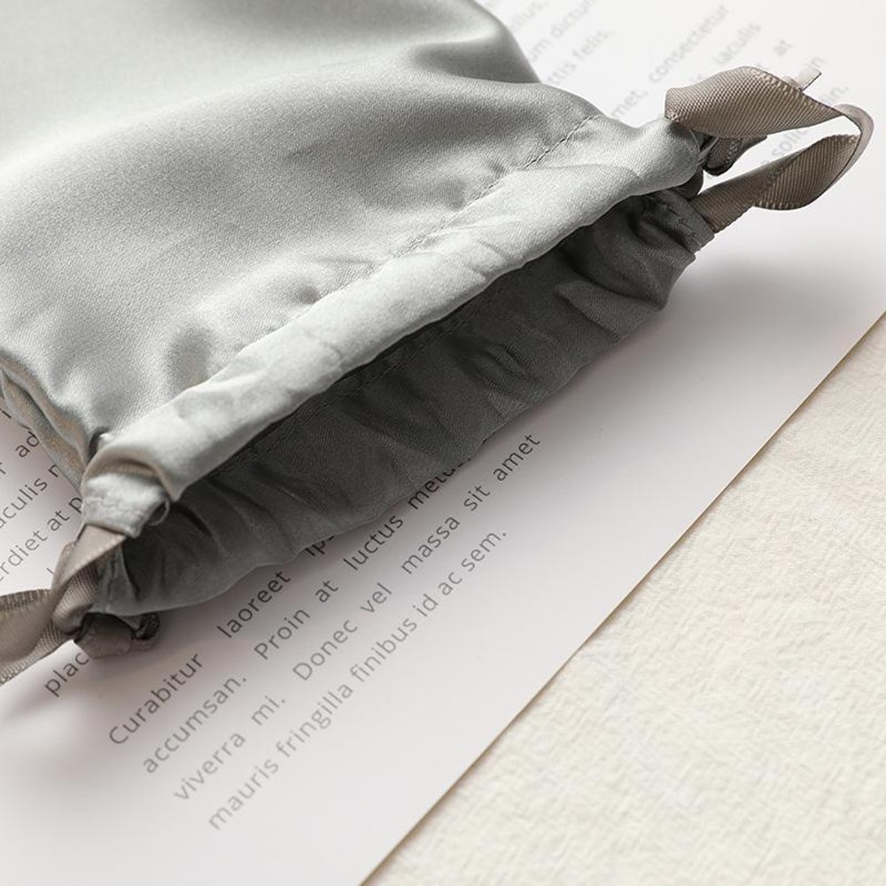 Luxury Faux Silk Satin Jewelry Pouch Drawstring Gift Bags Reusable Storage 3