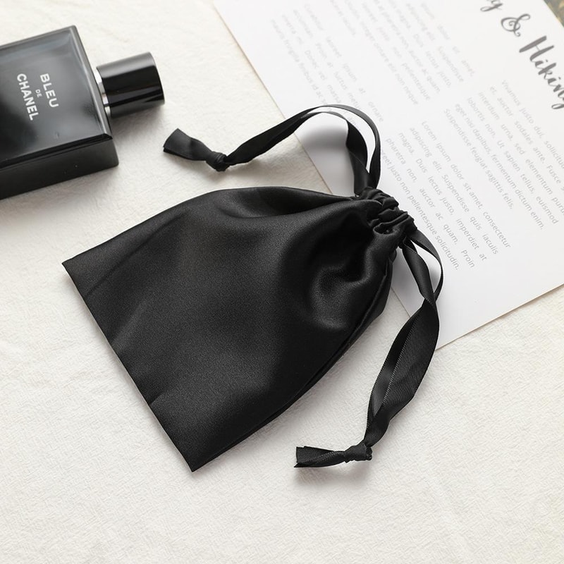 Luxury Faux Silk Satin Jewelry Pouch Drawstring Gift Bags Reusable Storage 5