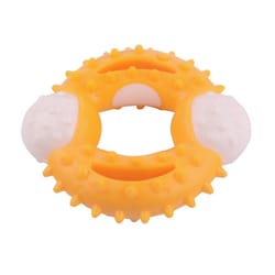 durable dog chew toy for teeth cleaning, interactive tpr dental chew ball for dogs