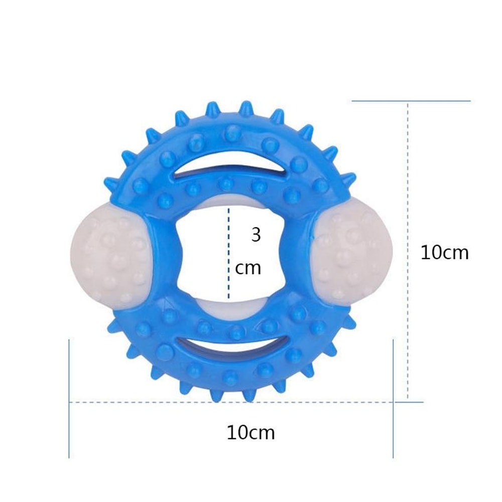 Durable Dog Chew Toy For Teeth Cleaning Interactive TPR Dental Chew Ball For Dogs 3