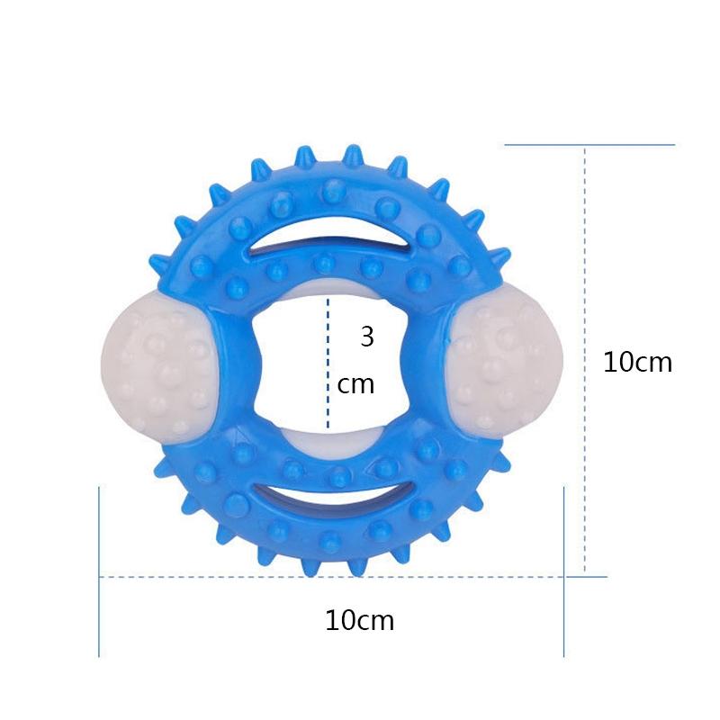 Durable Dog Chew Toy For Teeth Cleaning Interactive TPR Dental Chew Ball For Dogs 3