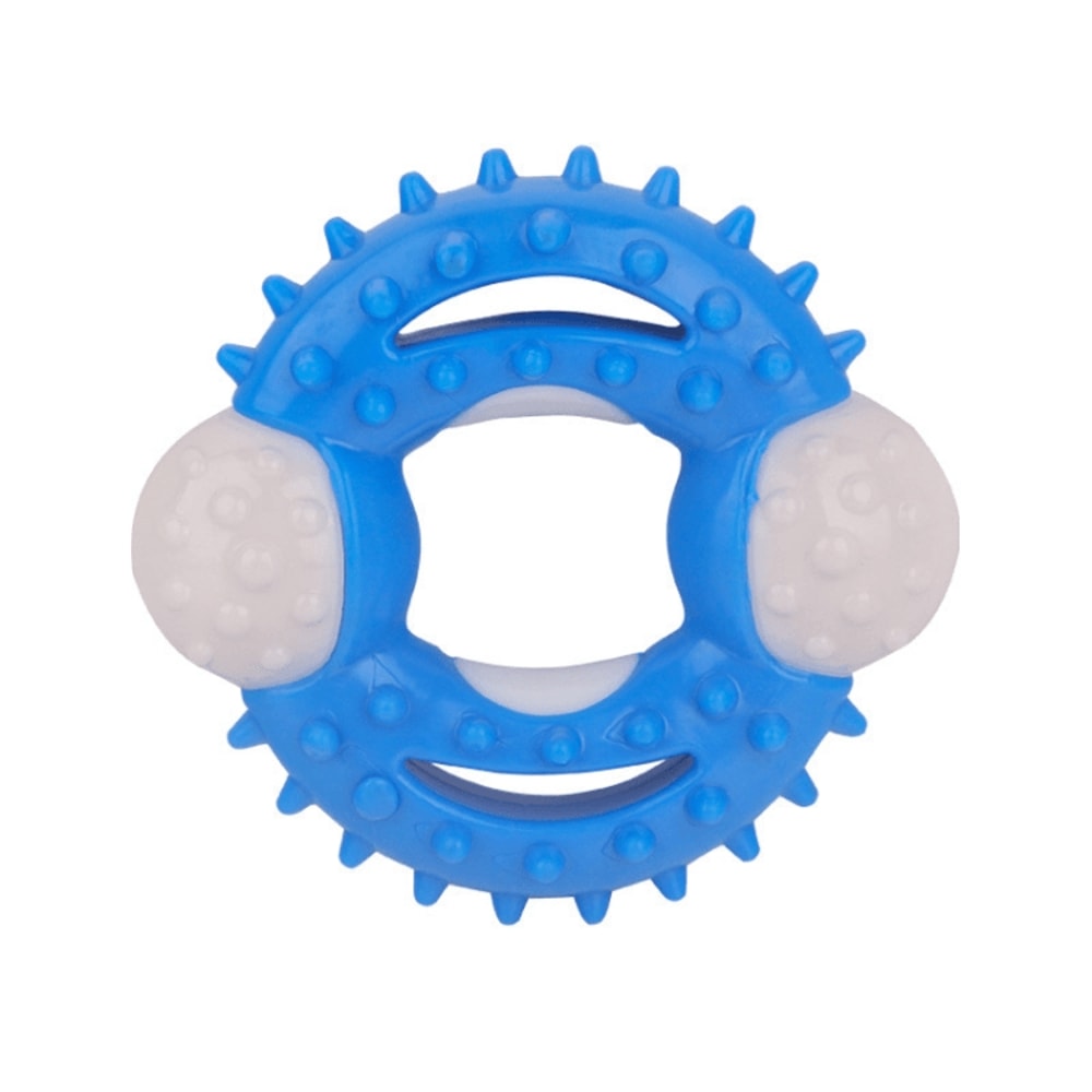 Durable Dog Chew Toy For Teeth Cleaning Interactive TPR Dental Chew Ball For Dogs 10