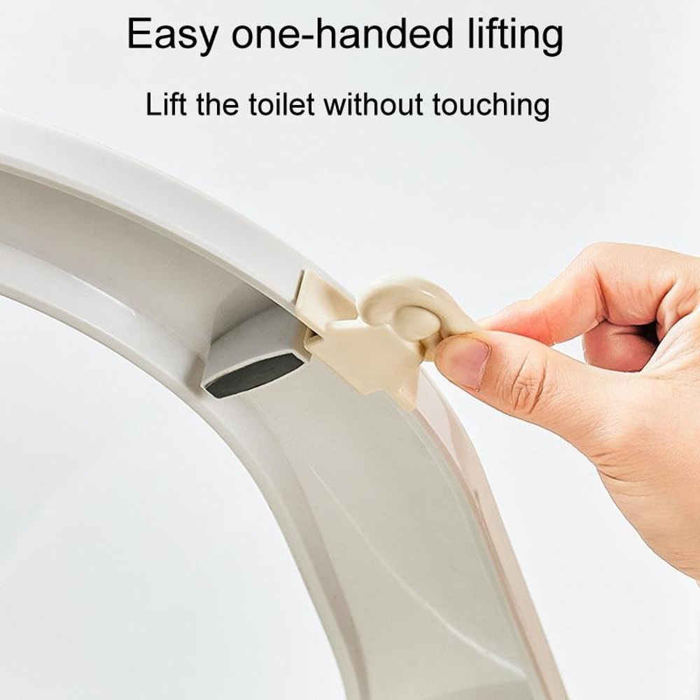 No Touch Toilet Lid Lifter Hygienic Bathroom Seat Handle Tool Silver 3