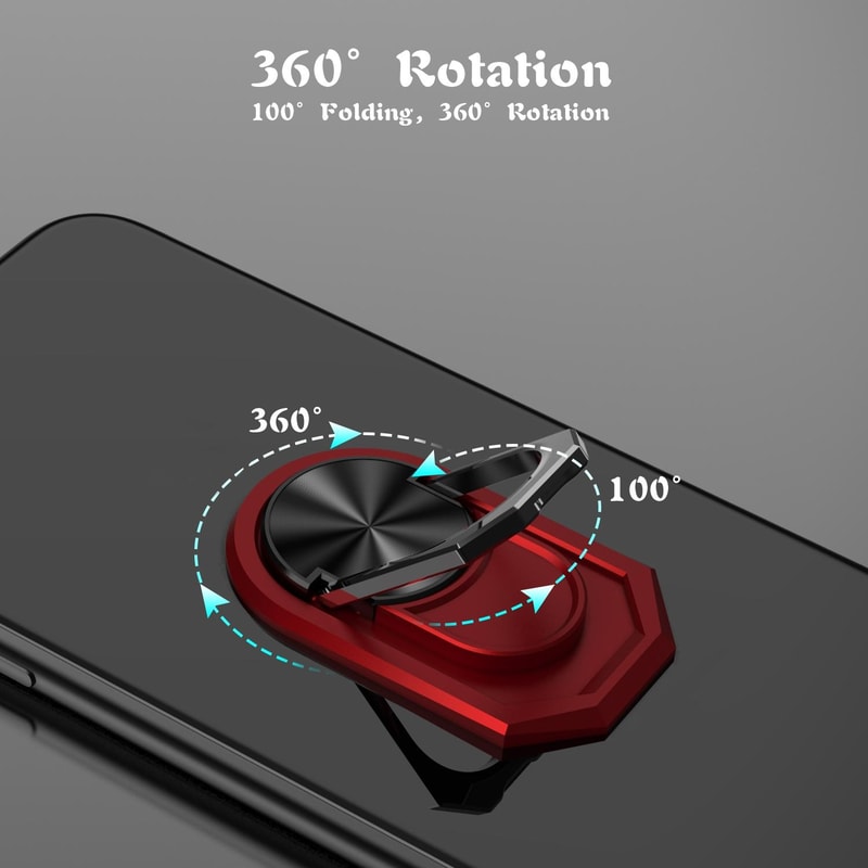 360 Rotatable Magnetic Phone Ring Holder Grip Stand Ultra Thin Universal Mount 4