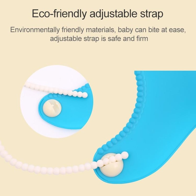 Waterproof Silicone Baby Bib With Food Catcher Roll Up Feeding Apron For Infants Toddlers 2