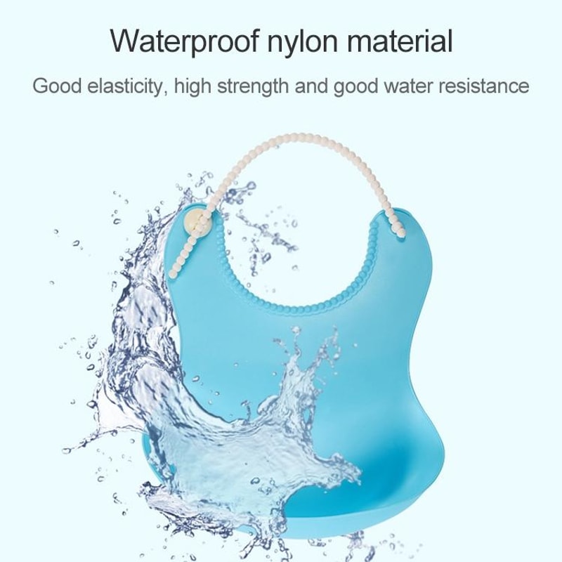 Waterproof Silicone Baby Bib With Food Catcher Roll Up Feeding Apron For Infants Toddlers 3