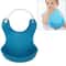 Waterproof Silicone Baby Bib with Food Catcher Roll Up Feeding Apron for Infants & Toddlers