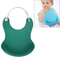 Waterproof Silicone Baby Bib with Food Catcher Roll Up Feeding Apron for Infants & Toddlers