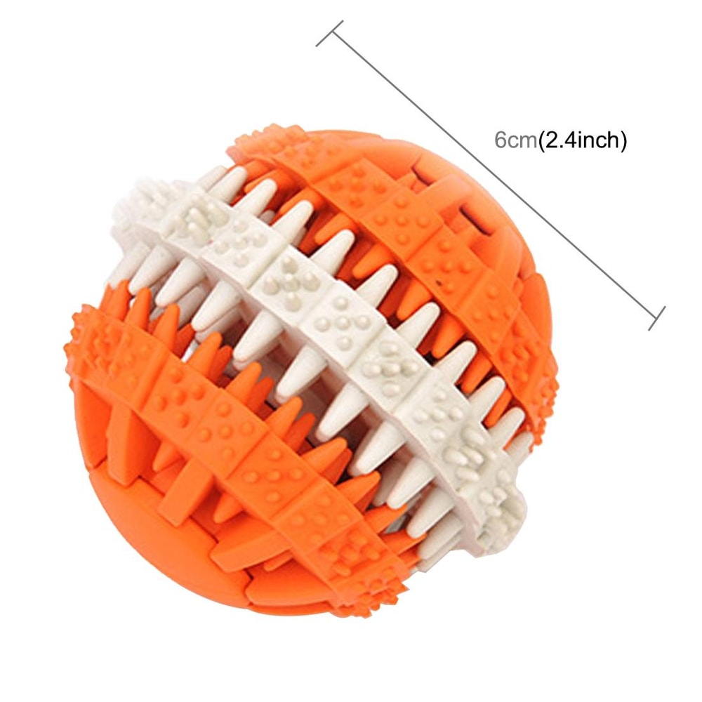 Interactive Dog Chew Ball For Teeth Cleaning Treat Dispensing Toy 1