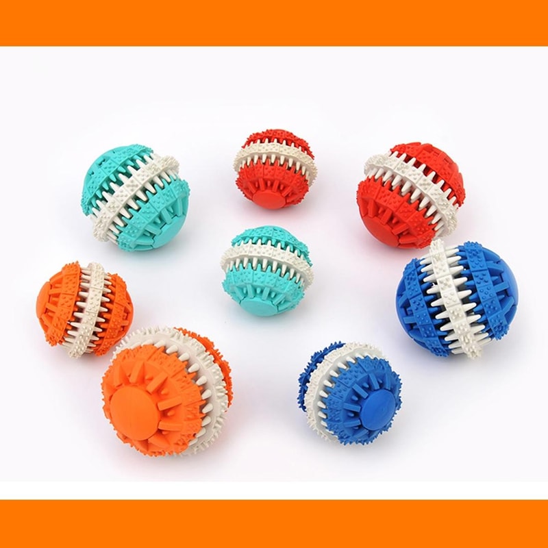Interactive Dog Chew Ball For Teeth Cleaning Treat Dispensing Toy 5