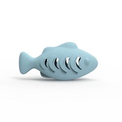 interactive silicone fish cat toy treat dispenser for active cats