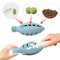 Interactive Silicone Fish Cat Toy Treat Dispenser for Active Cats