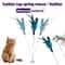 Interactive Cat Feather Toy with Suction Cup Base for Indoor Cats Play Exercise