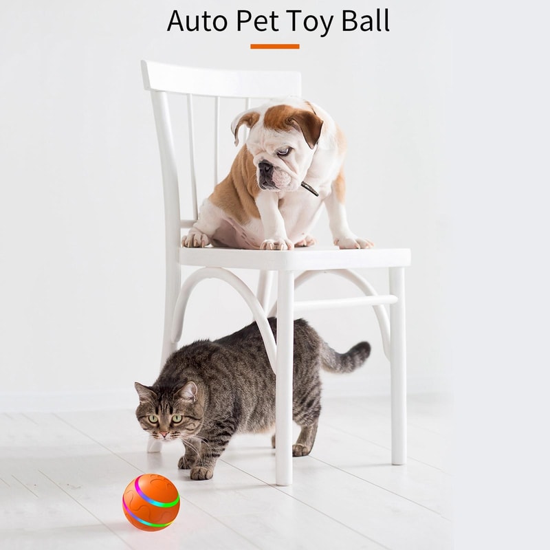 Smart Interactive Dog Ball Toy Rechargeable Automatic Pet Ball With LED Motion Activation 1