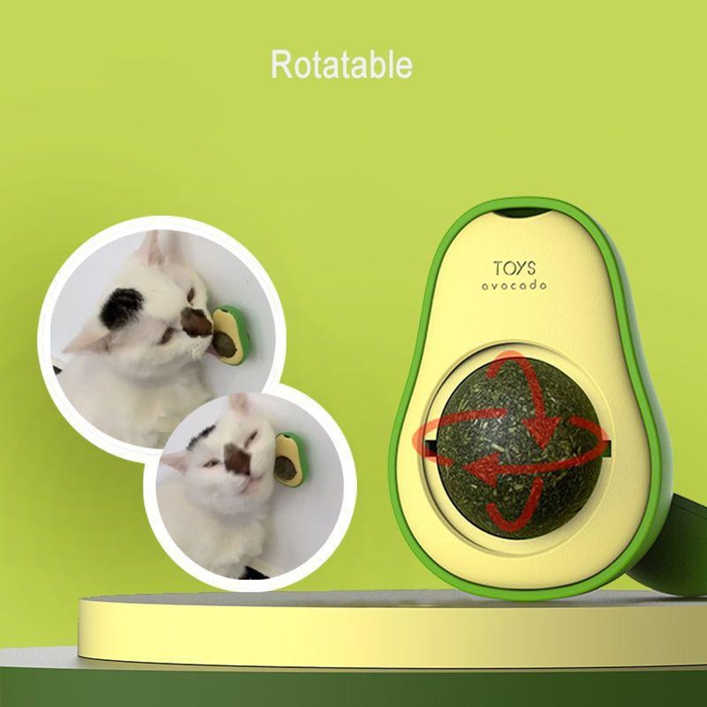 High-Converting Catnip Dental Toy Ball Avocado Cat Teething Toy