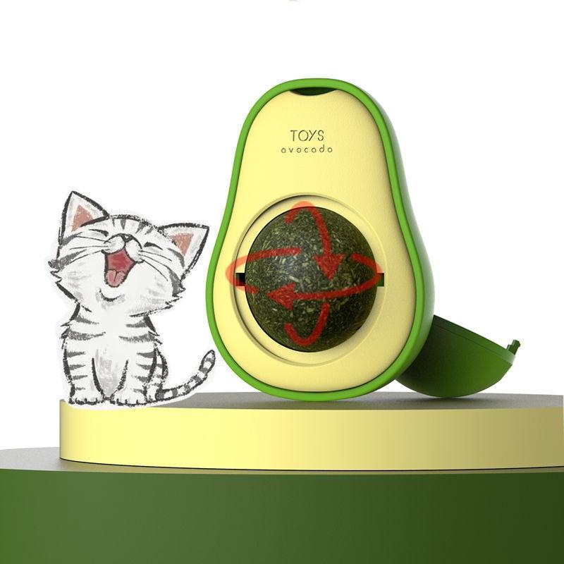 High-Converting Catnip Dental Toy Ball Avocado Cat Teething Toy