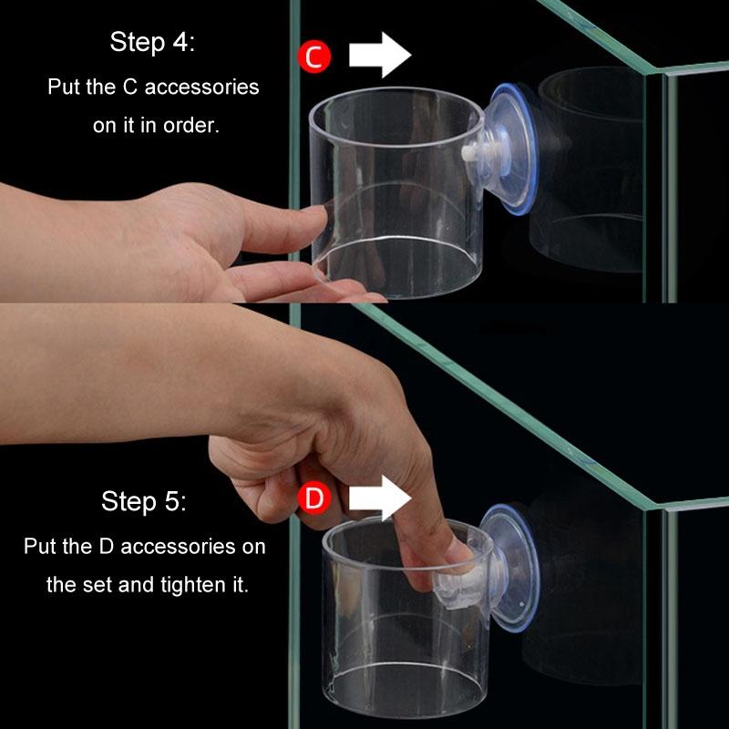 Acrylic Fish Tank Feeder Ring Floating Aquarium Feeding Ring With Suction Cup For Clean Feeding 7