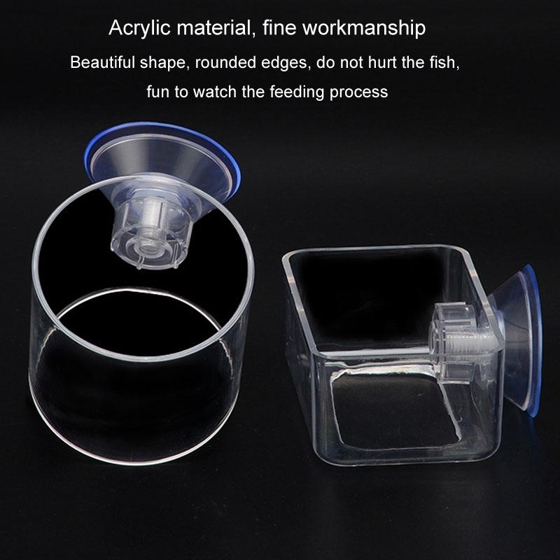 Acrylic Fish Tank Feeder Ring Floating Aquarium Feeding Ring With Suction Cup For Clean Feeding 1