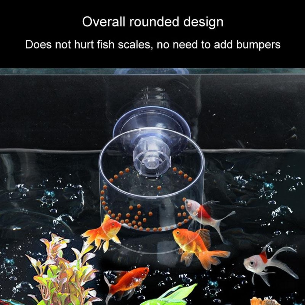 Acrylic Fish Tank Feeder Ring Floating Aquarium Feeding Ring With Suction Cup For Clean Feeding 3