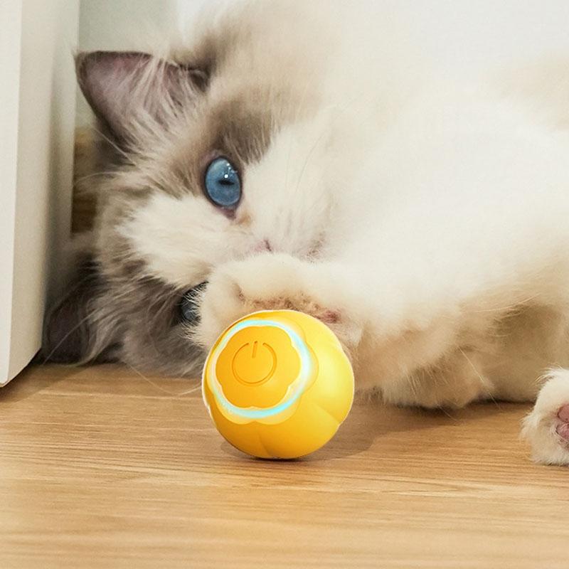 Smart Interactive Cat Ball Toy Automatic Rolling LED Pet Play Ball For Cats And Small Dogs 9