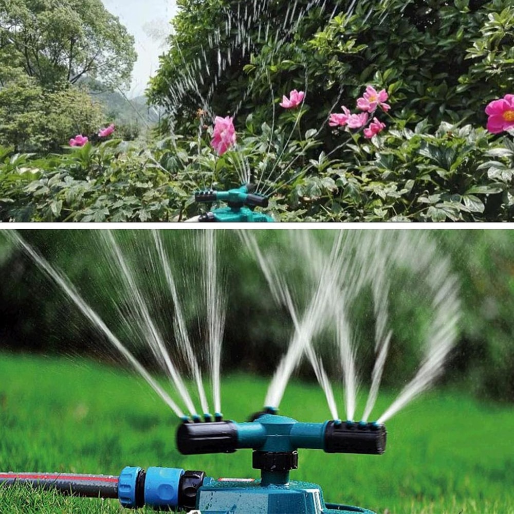 360 Rotating Garden Sprinkler With Adjustable Range 12 Inch Connector 0