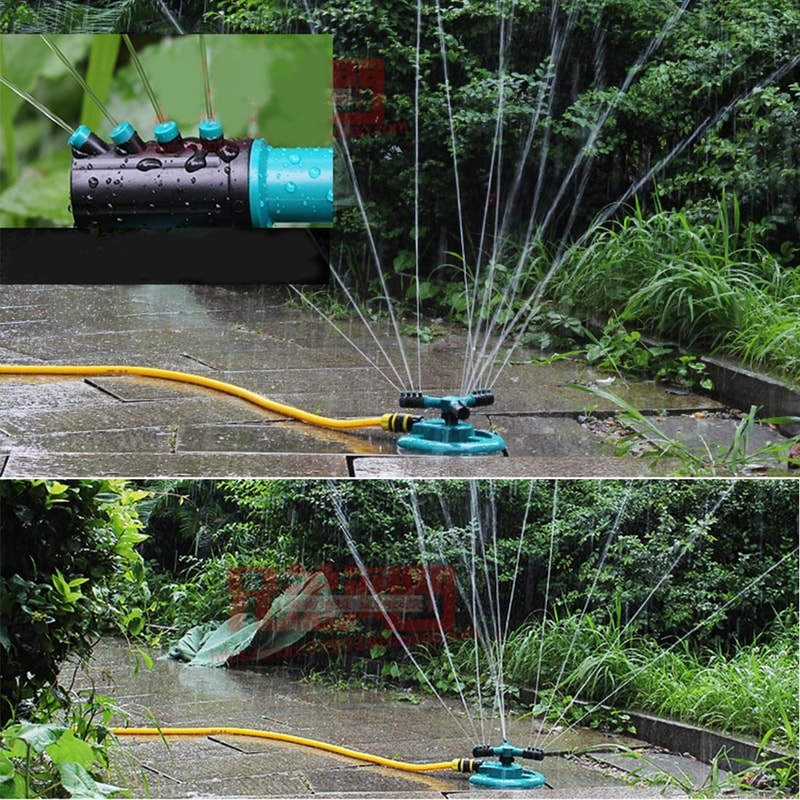 360 Rotating Garden Sprinkler With Adjustable Range 12 Inch Connector 6