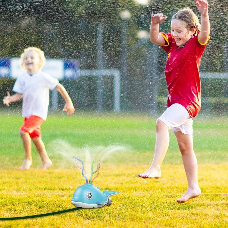 Dolphin Splash Rotating Sprinkler Toy Outdoor Water Spray for Kids Summer Fun