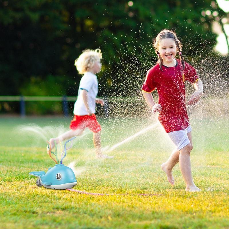 Dolphin Splash Rotating Sprinkler Toy Outdoor Water Spray for Kids Summer Fun