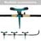 360 Rotating Garden Sprinkler With Adjustable Spray Arms Spike Base Lawn Irrigation System 5