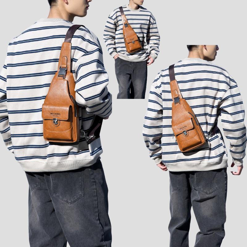 Lightweight Men Crossbody Chest Bag For Travel Hiking Sling Backpack 0