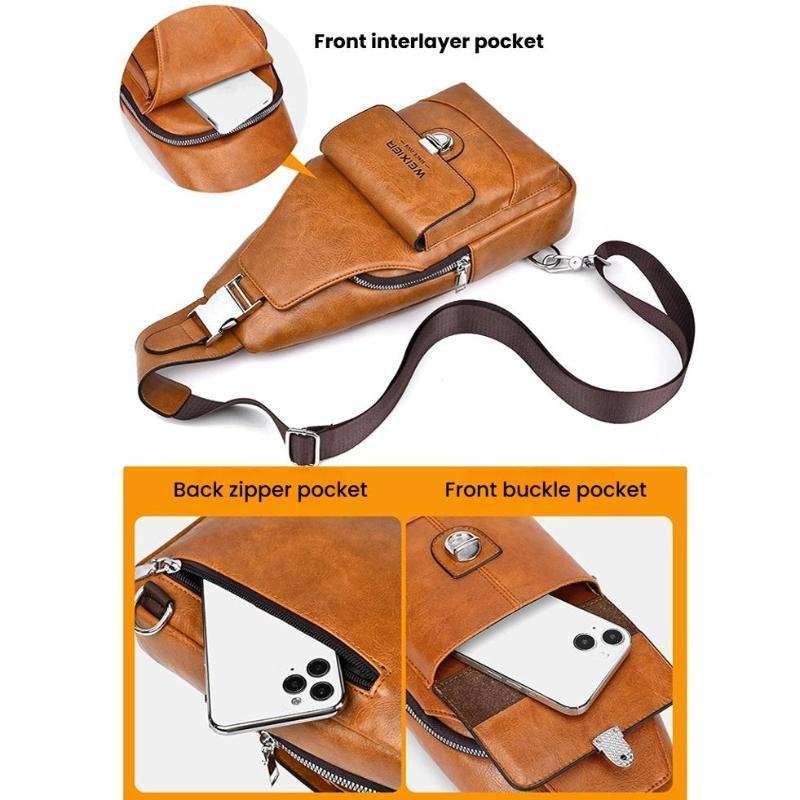 Lightweight Men Crossbody Chest Bag For Travel Hiking Sling Backpack 2