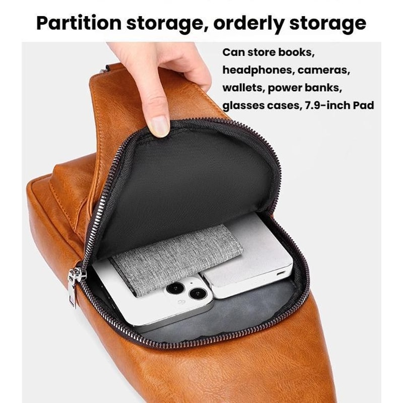 Lightweight Men Crossbody Chest Bag For Travel Hiking Sling Backpack 3