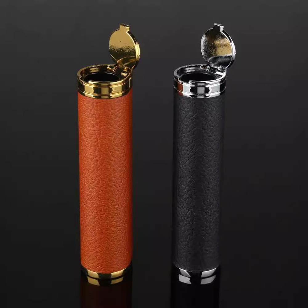 Portable Cigarette Filter Case Metal Leather Travel Storage Box For Reusable Tips 1