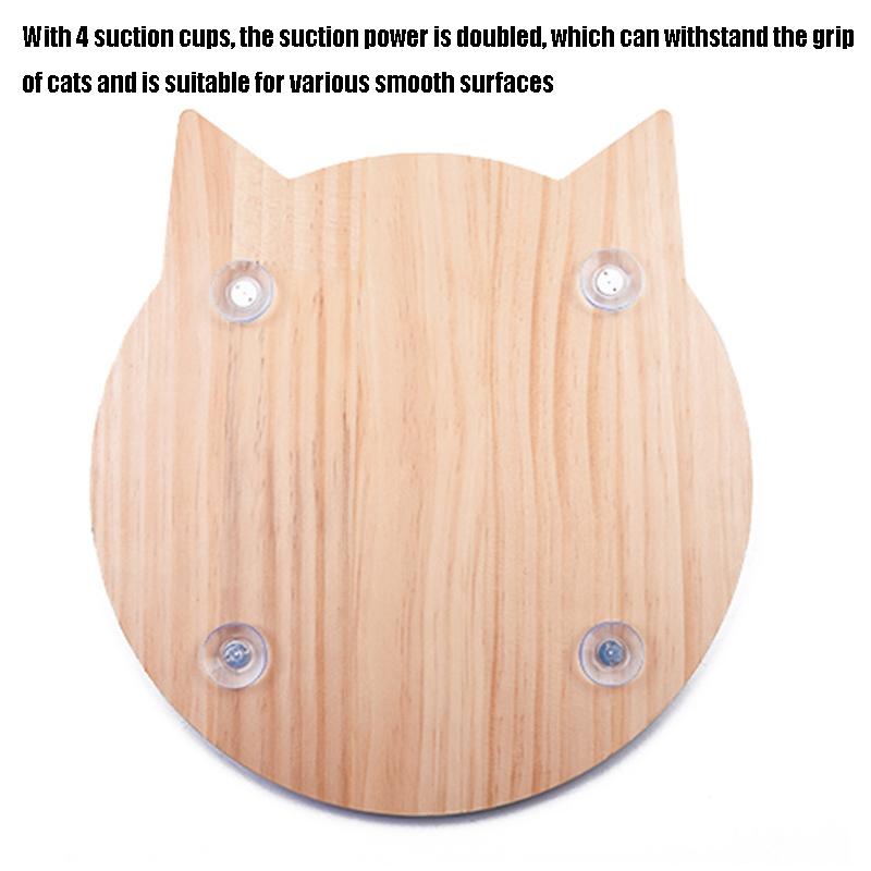Solid Wood Cat Scratching Board with Sisal Rope Durable Cat Scratcher for Furniture Protection