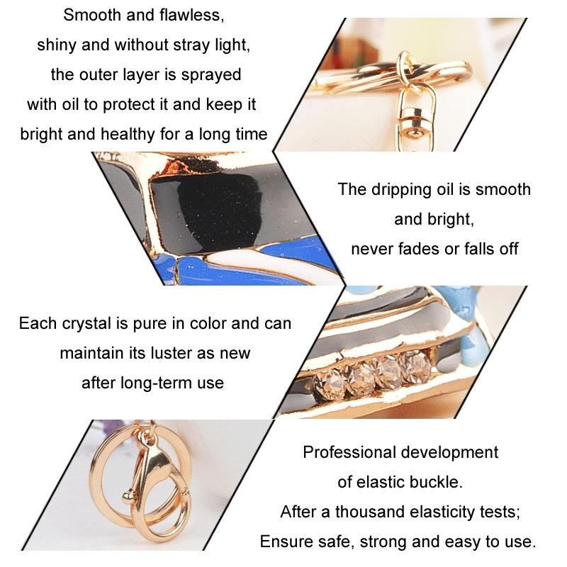 Mini Beetle Car Keychain Durable Metal Car Key Pendant Gift 8