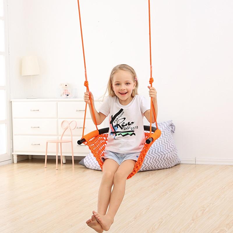 Kids Hanging Swing Chair Indoor Outdoor Adjustable Garden Swing for Children