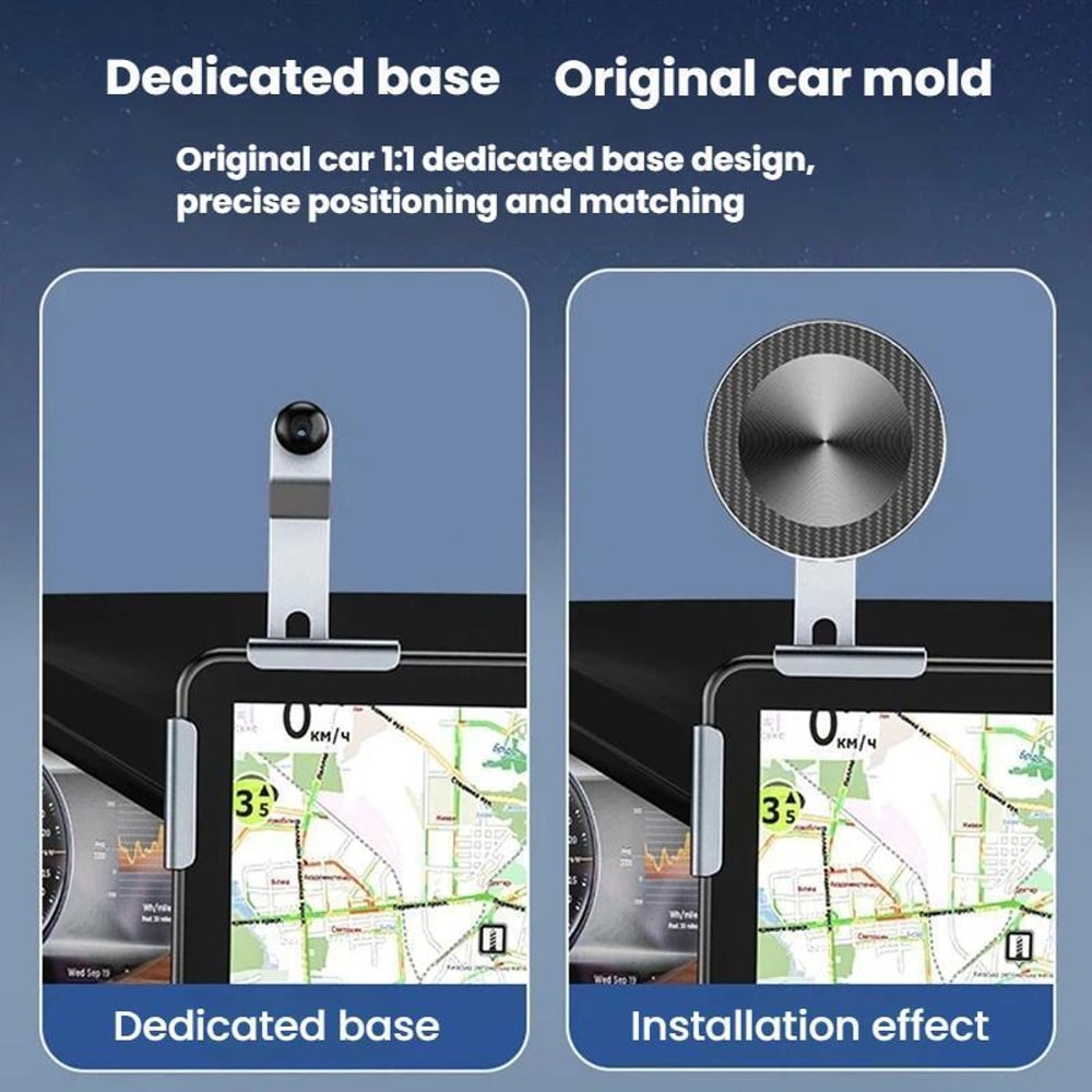 Rotatable Car Phone Holder For Dashboard With 360 Adjustable Mount For Tesla BYD NIO Displays 1