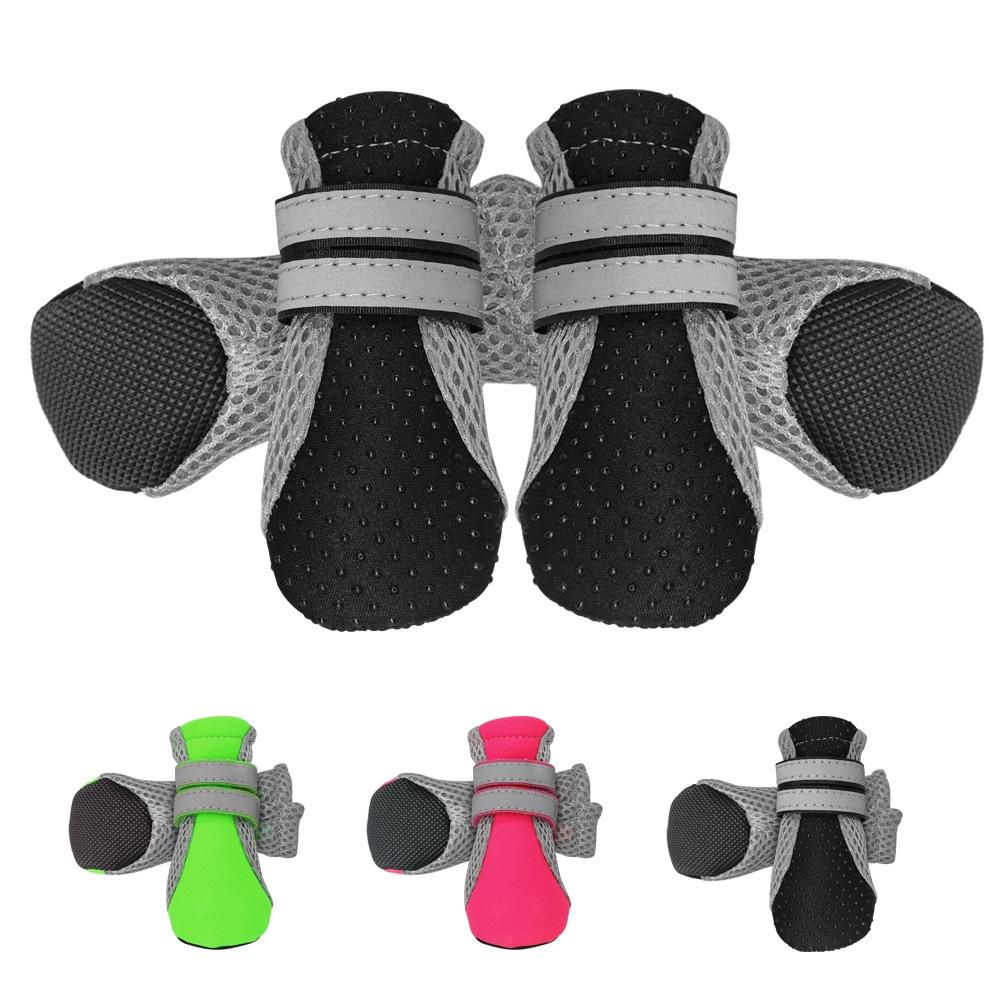 Waterproof AntiSlip Dog Boots For Small Dogs Breathable Pet Shoes With Reflective Safety 2