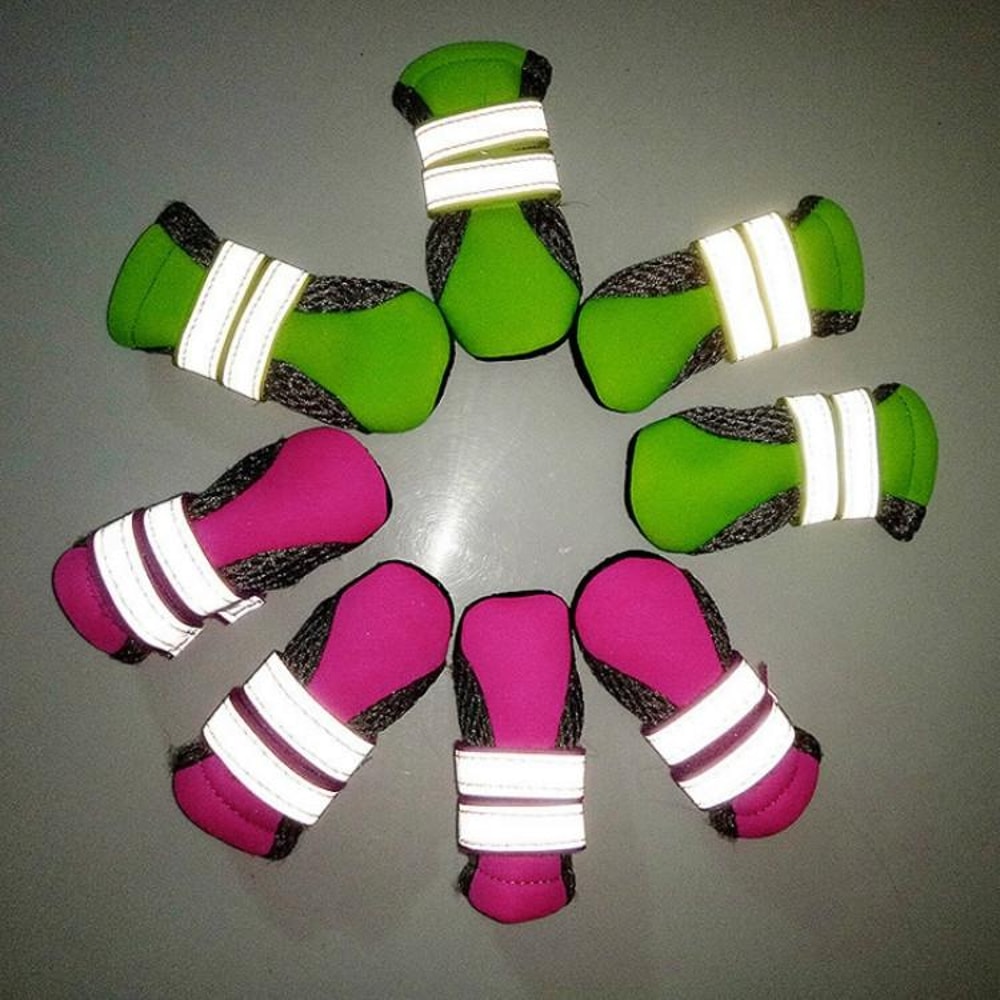 Waterproof AntiSlip Dog Boots For Small Dogs Breathable Pet Shoes With Reflective Safety 3