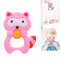 Baby Raccoon Silicone Teething Toy Rattle Safe BPA Free Teether For Infants 11