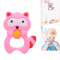 Baby Raccoon Silicone Teething Toy Rattle Safe BPA Free Teether For Infants 11