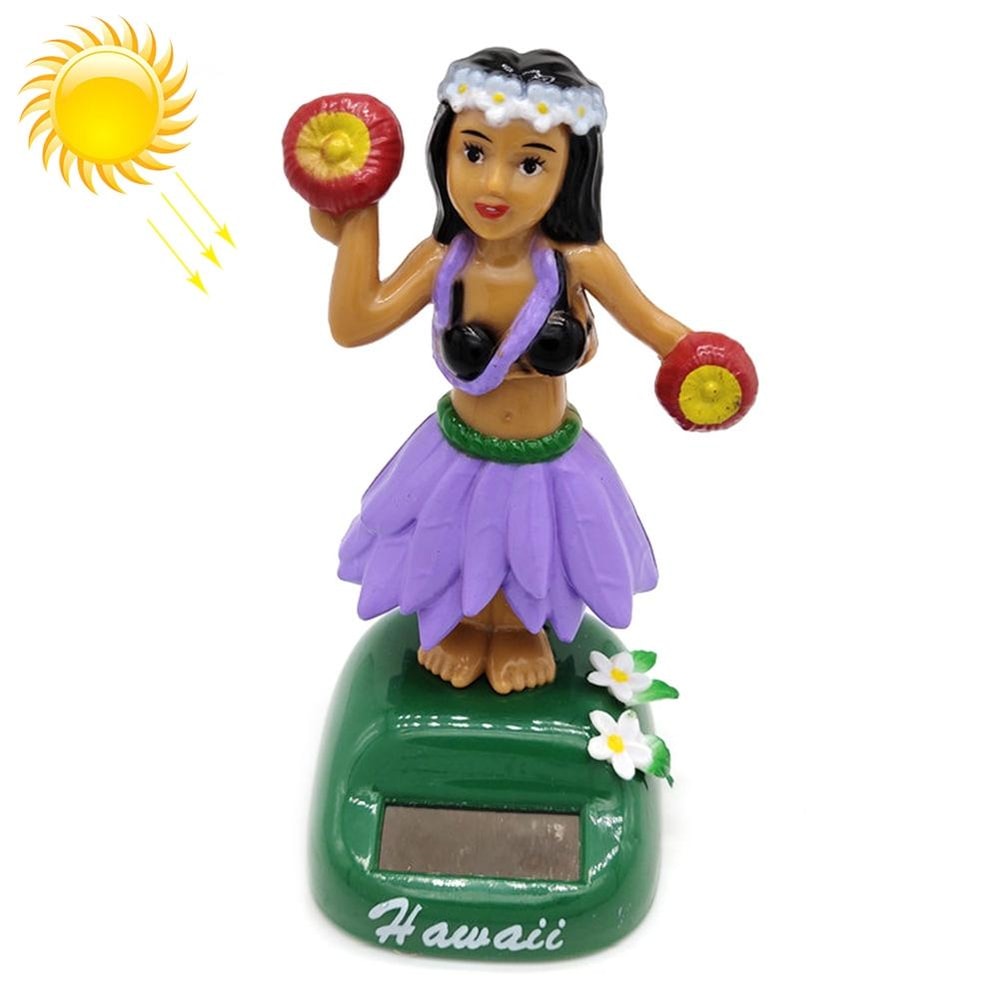 Solar Powered Dancing Hula Girl Car Dashboard Bobble Toy Cute Hawaiian Decor Gift 4